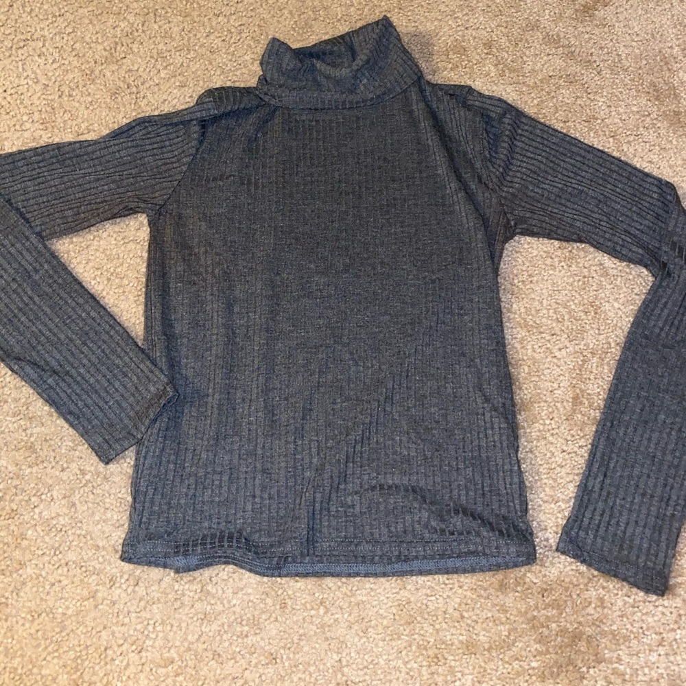 Grey turtle neck